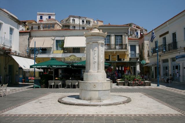 Poros Island - The original water fountain along the waterfront